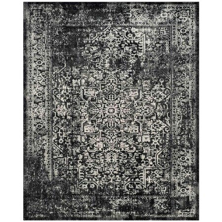 Safavieh Evoke Power Loomed Rectangle Area Rug, Black and Grey - 12 x 18 ft. EVK256R-1218
